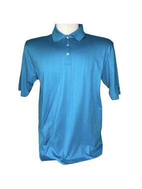 Tiger Woods Nike Golf Polo Shirt Mens Medium Blue Casual Summer